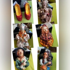 1997 Christopher Radko original Wizard of Oz Dorothy,Tin Man & Slippers signed